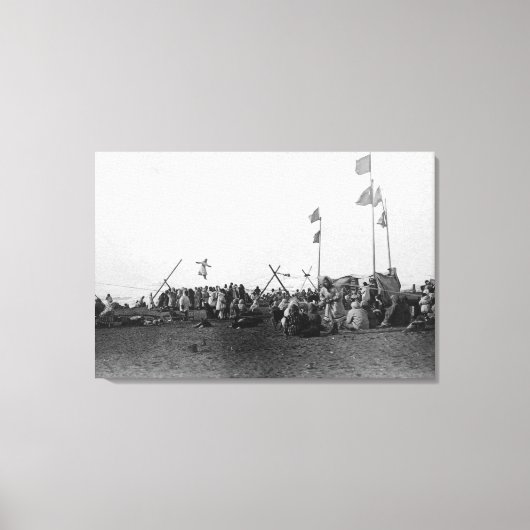 エスキモ・スポーツinバロー,アラスカ写真 キャンバスプリント (正面)