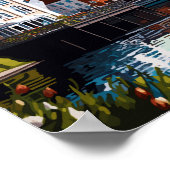 エスキルストナスウェーデントラベルアートヴィンテージイラストレーション ポスター (角)