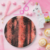 エスキータ・テキチュラ・サンゴavermelhado amassado ペーパープレート (パーティー)