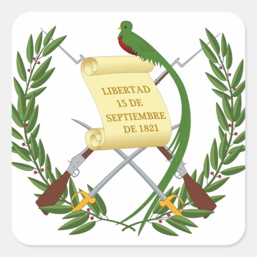 エスクドデアルマスデグアテマラ – コート・オブ・アームズ スクエアシール (正面)