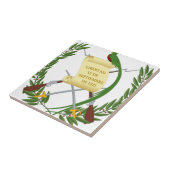 エスクードデアルマドグアテマラコートオブアームズ タイル (側面)