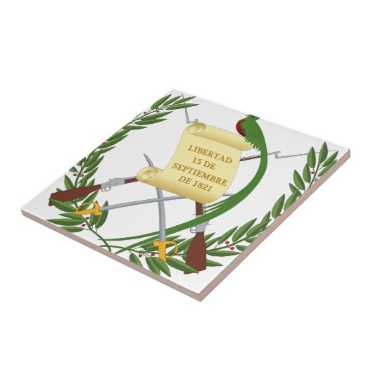 エスクードデアルマドグアテマラコートオブアームズ タイル (側面)