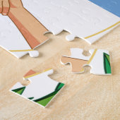 エスクードdeアルゼンチン-アルゼンチンの紋章付き外衣 ジグソーパズル (側面)