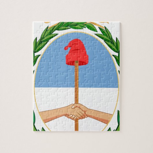 エスクードdeアルゼンチン-アルゼンチンの紋章付き外衣 ジグソーパズル (縦)