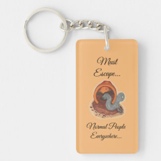 エスケープする必要がある…ポッティングされた生き物キーチェーン キーホルダー
