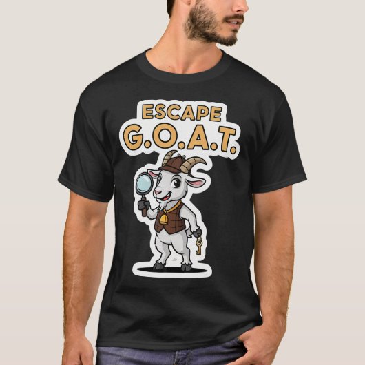 エスケープゴート 面白い脱出ゲーム好き スケープゴート Tシャツ (正面)
