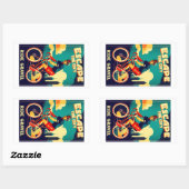 エスケープザシティライド砂利サイクリング 長方形シール (シート)