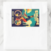 エスケープザシティライド砂利サイクリング 長方形シール (バッグ)