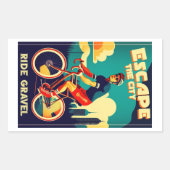 エスケープザシティライド砂利サイクリング 長方形シール (正面)