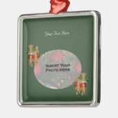 エスケープジンジャーブレッドマンホリデーフォトオーナメント メタルオーナメント (左)