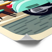 エスケープトゥローマ:レトロヴィンテージトラベル ポスター (角)