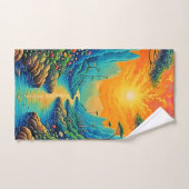 エスケープトゥ自然アートデザイン バスタオルセット (ハンドタオル)