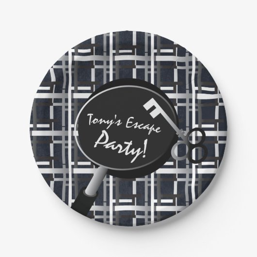 エスケープパーティー誕生日プレート ペーパープレート (正面)