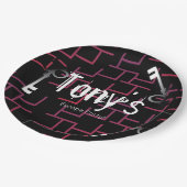 エスケープパーティー誕生日迷路と鍵勾配 ペーパープレート (アングル)