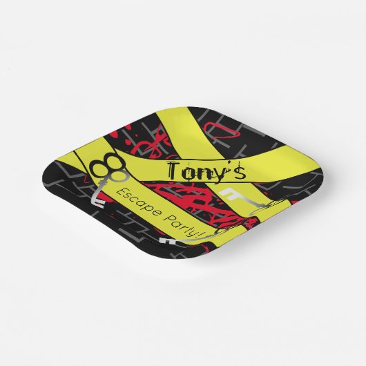 エスケープパーティー誕生日迷路鍵ミステリーミックス ペーパープレート (傾斜あり)