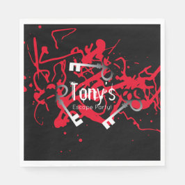 エスケープパーティー誕生日迷路鍵謎 スタンダードランチョンナプキン