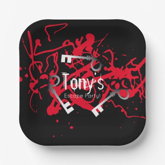 エスケープパーティー誕生日迷路鍵謎 ペーパープレート (正面)