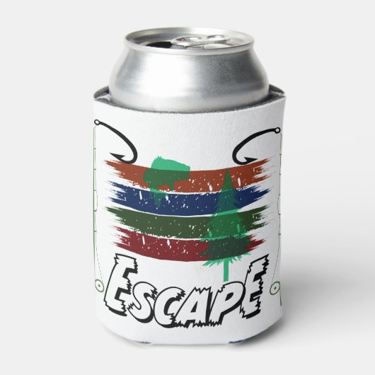 エスケープマウンテン魚釣りレイクカスタマイズシンクールグ 缶クーラー (缶正面)