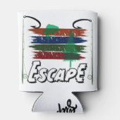 エスケープマウンテン魚釣りレイクカスタマイズシンクールグ 缶クーラー (裏面)