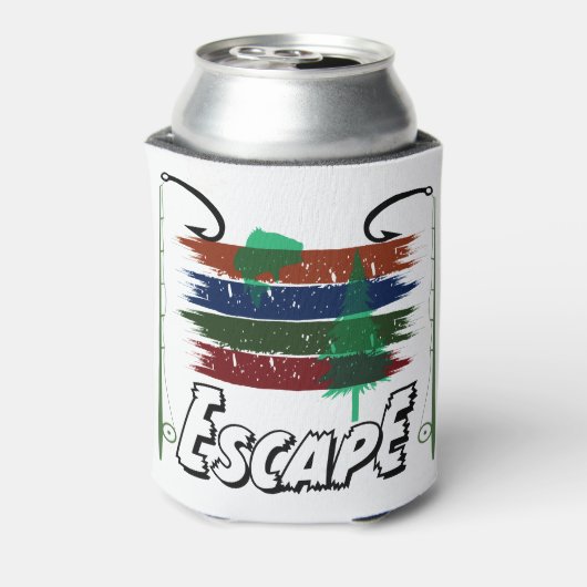 エスケープマウンテン魚釣りレイクカスタマイズシンクールグ 缶クーラー (缶裏面)