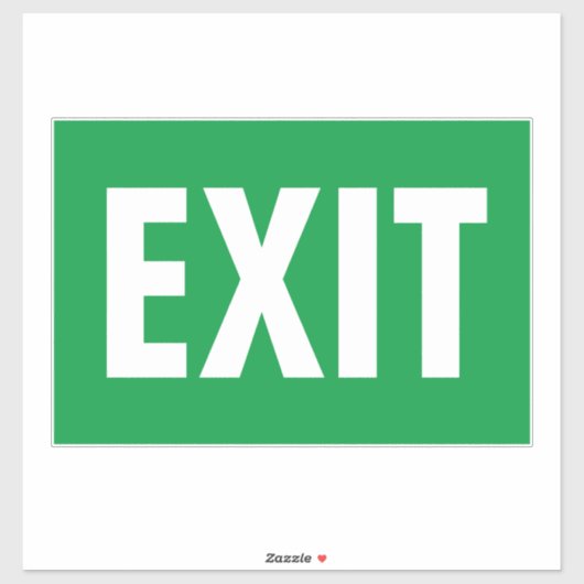 エスケープルート用のグリーンEXIT標識ビニールシール シール (シート)