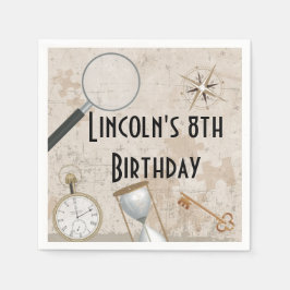 エスケープルーパーソナライズされたムバースデーパーティーナプキンス スタンダードカクテルナプキン