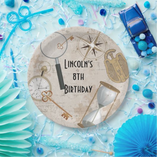 エスケープルーパーソナライズされたムバースデーパーティープレート ペーパープレート (パーティー)