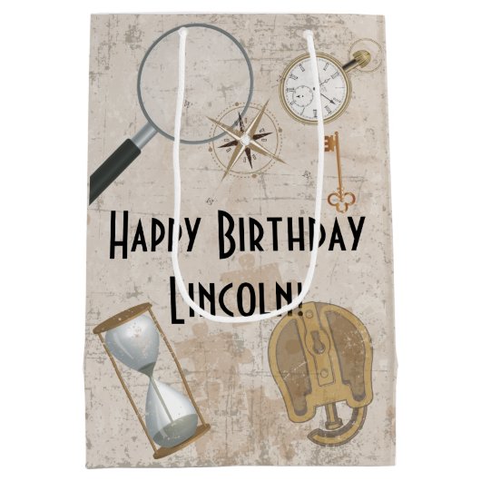 エスケープルーパーソナライズされたムパーティー抱き枕 ミディアムペーパーバッグ (裏面)