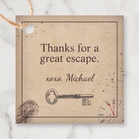 エスケープルームのバースデーパ感謝していーティー フェイバータグ (正面)