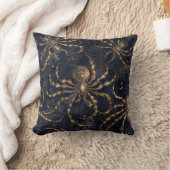 エスケープルームインテリアデコール金ゴールドスパイダーダーク クッション (ブランケット)