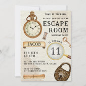 エスケープルームキッズバースデーパーティー 招待状 (正面)