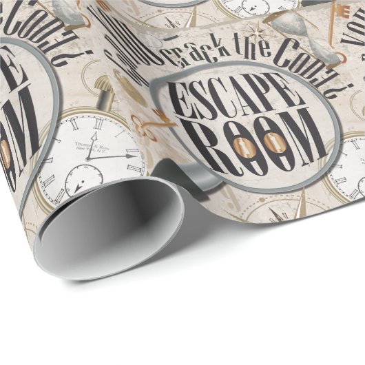 エスケープルームゲームスカベンジャー狩りパズル誕生日 ラッピングペーパー (ロールコーナー)