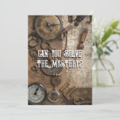 エスケープルームゲームパーソナライズされた誕生日パーティー 招待状 (スタンド正面)