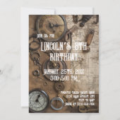 エスケープルームゲームパーソナライズされた誕生日パーティー 招待状 (裏面)