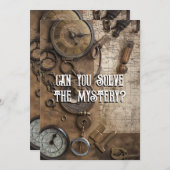 エスケープルームゲームパーソナライズされた誕生日パーティー 招待状 (正面/裏面)