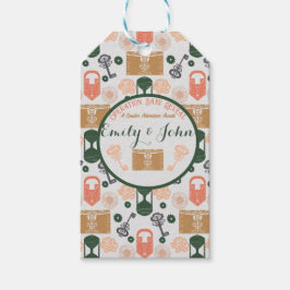 エスケープルームジェンダーが赤ちゃんシャワーを明らかにする ギフトタグ