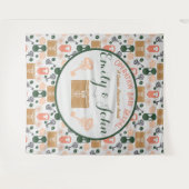 エスケープルームジェンダーが赤ちゃんシャワーを明らかにする タペストリー (正面(横))