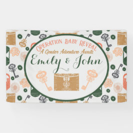 エスケープルームジェンダーが赤ちゃんシャワーを明らかにする 横断幕