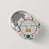 エスケープルームジェンダーが赤ちゃんシャワーを明らかにする 缶バッジ (正面&裏面)
