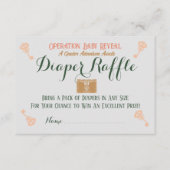 エスケープルームジェンダーリビールおむつラッフル エンクロージャーカード (正面)