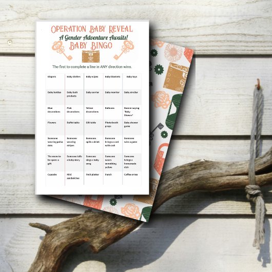 エスケープルームジェンダー明らかにするベビービンゴ チラシ