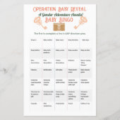 エスケープルームジェンダー明らかにするベビービンゴ チラシ (正面)