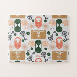 エスケープルームジェンダー明らかに赤ちゃんシャワーゲーム ジグソーパズル