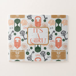 エスケープルームジェンダー明らかに赤ちゃんシャワー女の子 ジグソーパズル