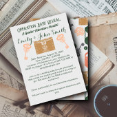 エスケープルームジェンダー明らかに赤ちゃんシャワー金ゴールド 招待状