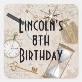 エスケープルームスカベンジャー狩りパズル パーソナライズされた スクエアシール