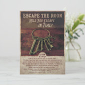 エスケープルームパーティの招待状 招待状 (スタンド正面)