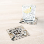 エスケープルームパーティーパズルのヒント スクエアペーパーコースター (インサイチュ)