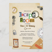 エスケープルームパーティー 招待状 (正面/裏面)