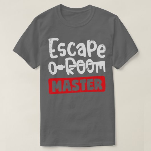 エスケープルームマスターゲームプレイヤーギフト Tシャツ (デザイン正面)